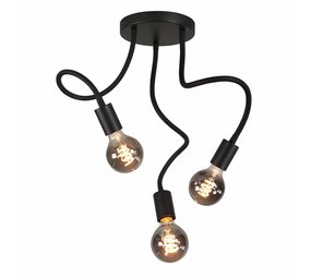 Highlight Plafondlamp Flex  3 lichts 50 cm E27 zwart Highlight Plafondlamp Flex  3 lichts 50 cm E27 zwart