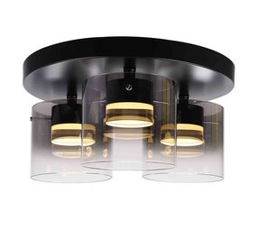 Highlight Plafondlamp Salerno 3 lichts Ø 40 cm zwart