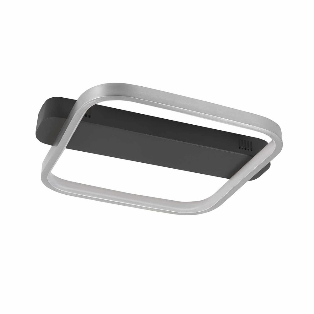 Highlight Plafondlamp Ascona L 36 B 30 cm mat chroom-zwart Highlight Plafondlamp Ascona L 36 B 30 cm mat chroom-zwart