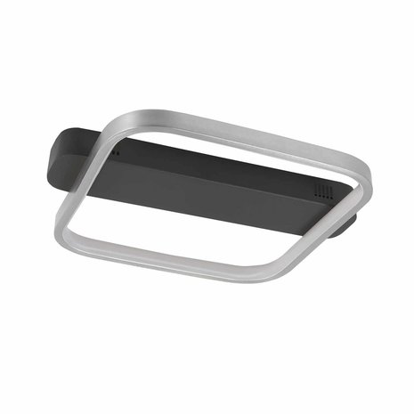 Highlight Plafondlamp Ascona L 36 B 30 cm mat chroom-zwart Highlight Plafondlamp Ascona L 36 B 30 cm mat chroom-zwart