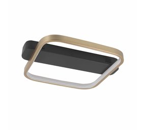 Highlight Plafondlamp Ascona L 36 B 30 cm mat goud-zwart Highlight Plafondlamp Ascona L 36 B 30 cm mat goud-zwart