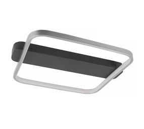 Highlight Plafondlamp Ascona L 46 B 40 cm mat chroom-zwart Highlight Plafondlamp Ascona L 46 B 40 cm mat chroom-zwart