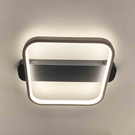 Highlight Plafondlamp Ascona L 36 B 30 cm mat chroom-zwart Highlight Plafondlamp Ascona L 36 B 30 cm mat chroom-zwart