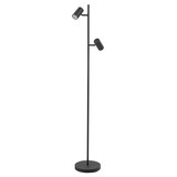 Highlight Vloerlamp Burgos 2 lichts H 142 cm zwart Highlight Vloerlamp Burgos 2 lichts H 142 cm zwart