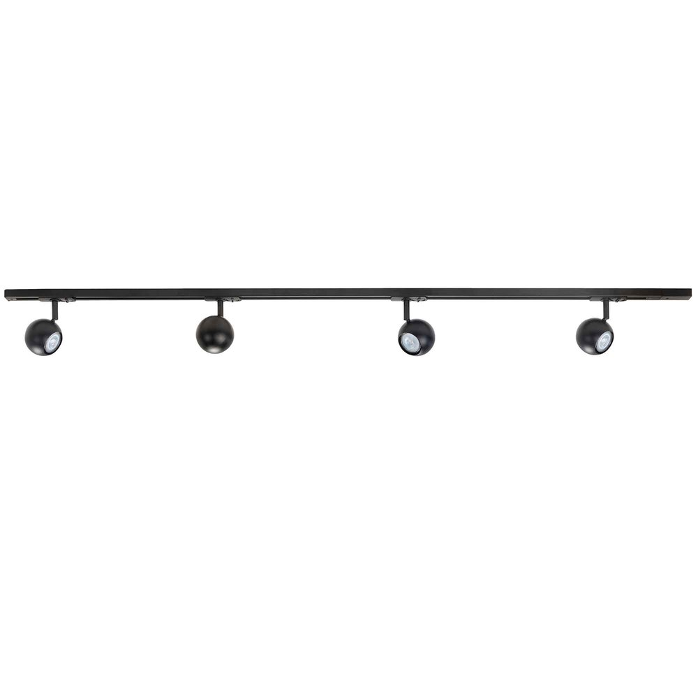 Highlight Railsysteem Trackline 150 cm + 4 retrobol spots zwart Highlight Railsysteem Trackline 150 cm + 4 retrobol spots zwart