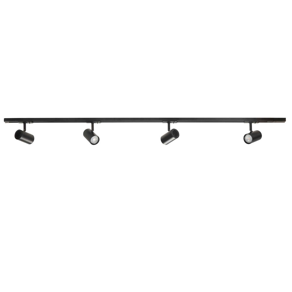 Highlight Railsysteem Trackline 150 cm + 4 cilinder spots zwart