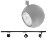 Highlight Railsysteem Trackline 100 cm + 3 retrobol spots zwart Highlight Railsysteem Trackline 100 cm + 3 retrobol spots zwart