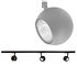 Railsysteem Trackline 100 cm + 3 retrobol spots zwart Railsysteem Trackline 100 cm + 3 retrobol spots zwart