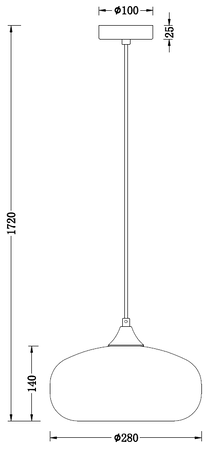 Artdelight Hanglamp Paradise Ø 28 cm rook glas zwart Artdelight Hanglamp Paradise Ø 28 cm rook glas zwart