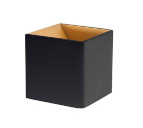 Highlight Wandlamp Stretto 6 Watt 10x10 cm zwart goud