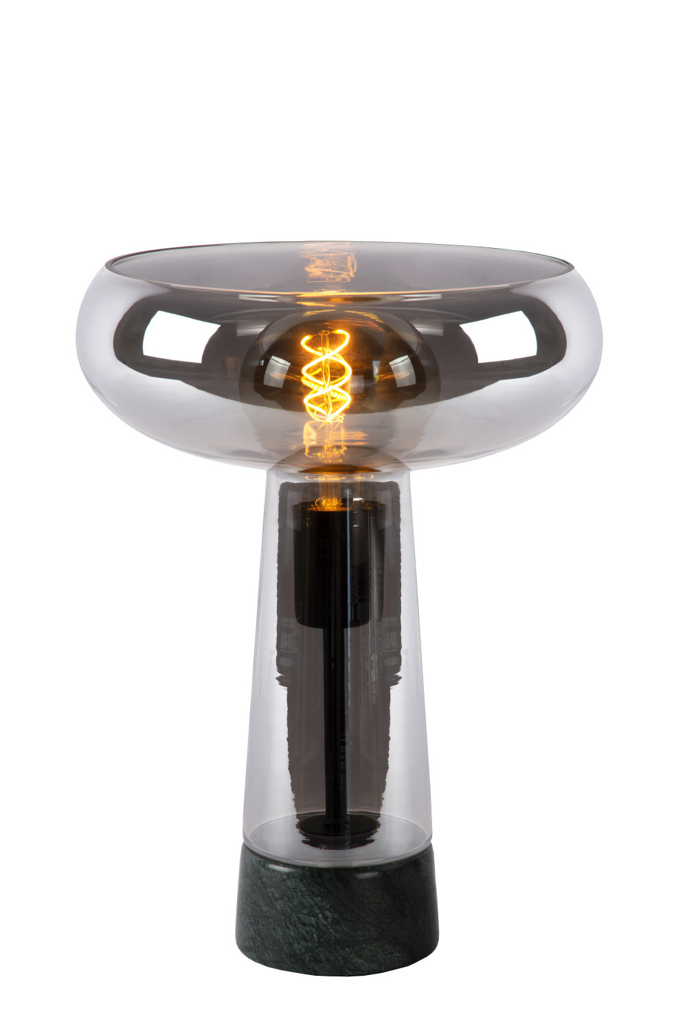 Lucide LISTELLE Tafellamp-Fumé-Ø28-1xE27-40W-Glas Lucide LISTELLE Tafellamp-Fumé-Ø28-1xE27-40W-Glas