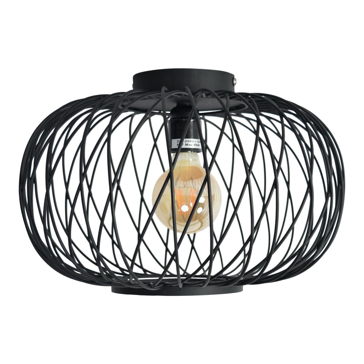 Plafondlamp Twist Large Ø 37 cm zwart Urban Interiors 10013