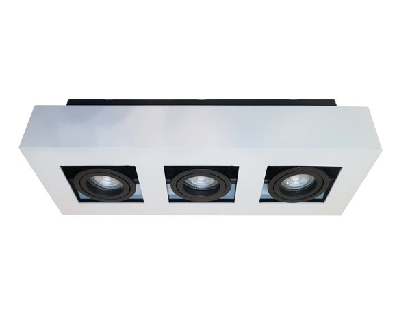 Artdelight Spot Bosco 3 lichts L 36 cm B 14 cm wit-zwart Artdelight Spot Bosco 3 lichts L 36 cm B 14 cm wit-zwart