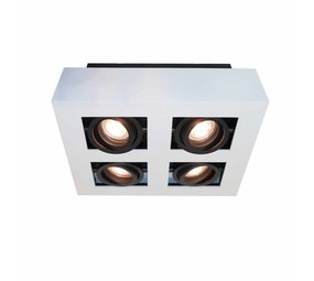 Artdelight Spot Bosco 4 lichts L 25 cm B 25 cm wit-zwart
