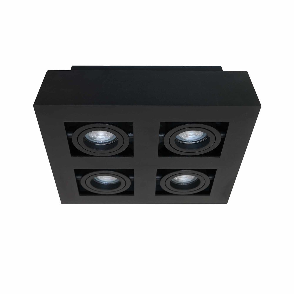 Artdelight Spot Bosco 4 lichts L 25 cm B 25 cm zwart Artdelight Spot Bosco 4 lichts L 25 cm B 25 cm zwart