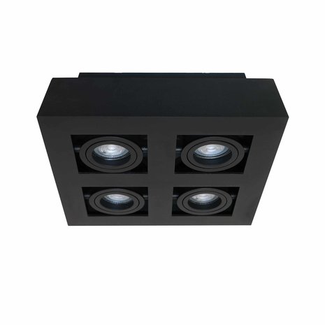 Artdelight Spot Bosco 4 lichts L 25 cm B 25 cm zwart Artdelight Spot Bosco 4 lichts L 25 cm B 25 cm zwart