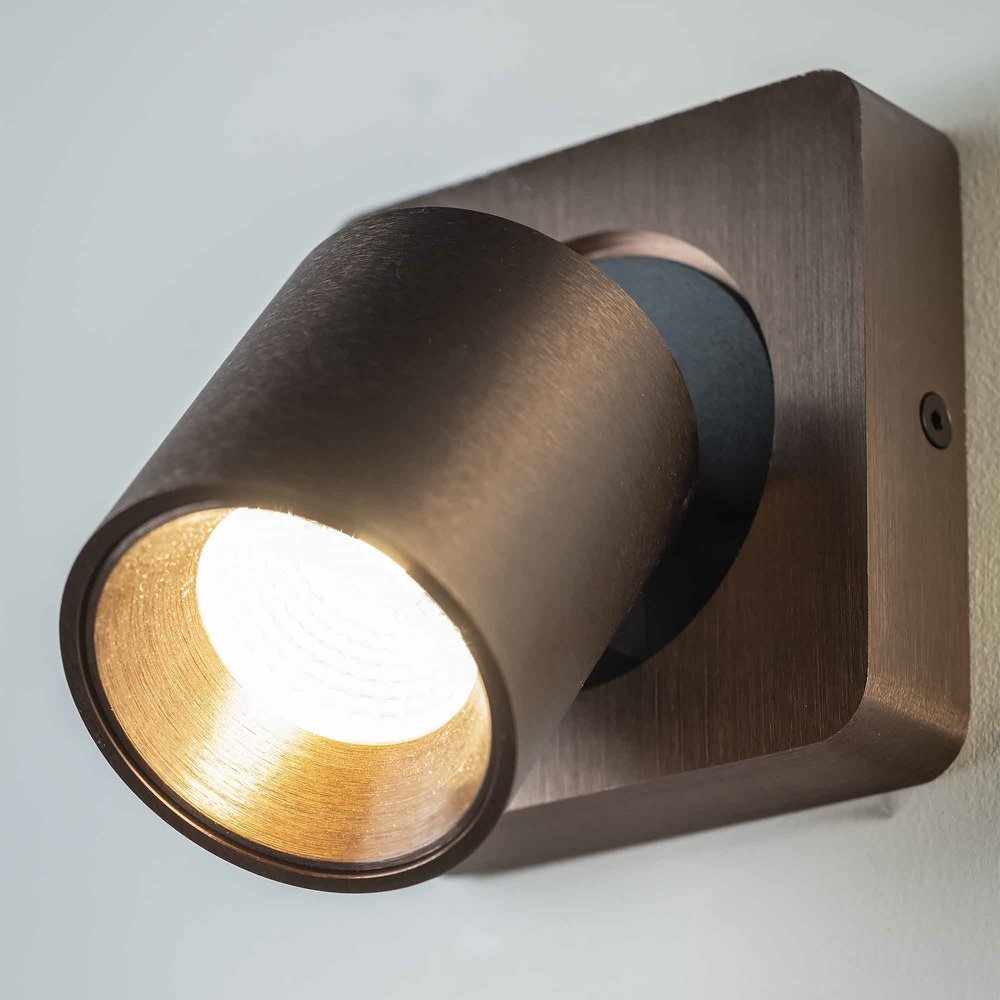 Artdelight Spot Laguna 1 lichts 10 x 10 cm koper brons