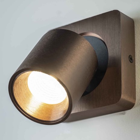 Artdelight Spot Laguna 1 lichts 10 x 10 cm koper brons