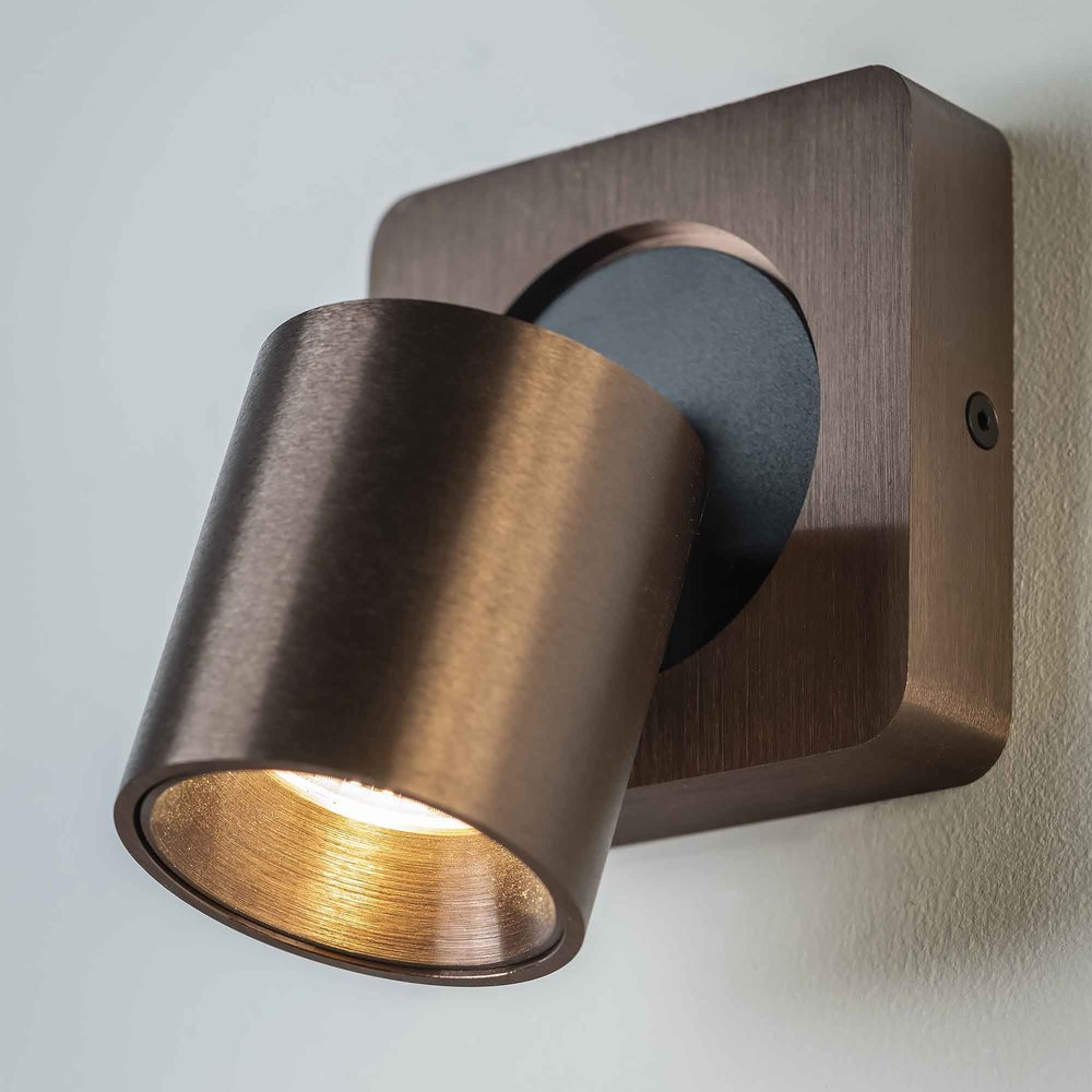 Artdelight Spot Laguna 1 lichts 10 x 10 cm koper brons