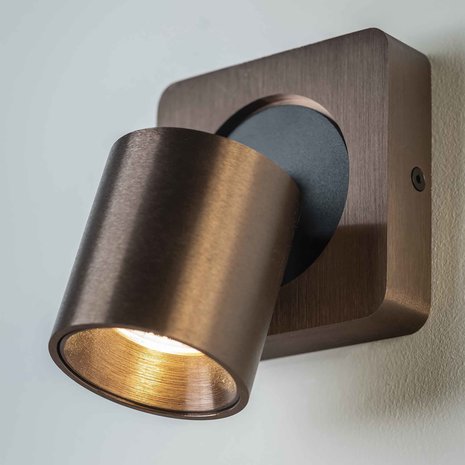 Artdelight Spot Laguna 1 lichts 10 x 10 cm koper brons