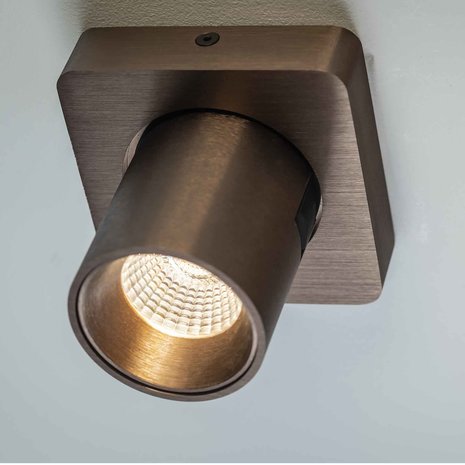 Artdelight Spot Laguna 1 lichts 10 x 10 cm koper brons