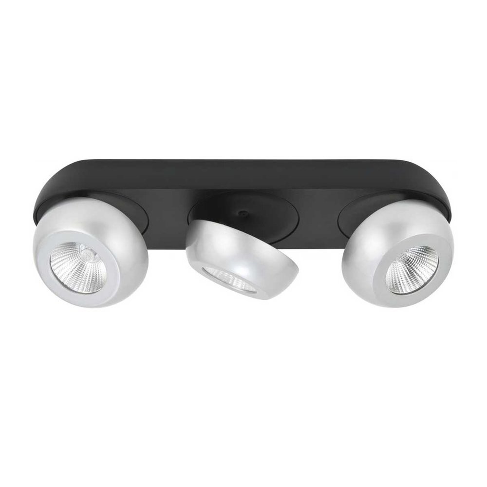 Highlight Spot Doblo 3 lichts  L 39 cm aluminium zwart Highlight Spot Doblo 3 lichts  L 39 cm aluminium zwart