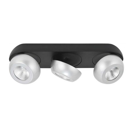 Highlight Spot Doblo 3 lichts  L 39 cm aluminium zwart Highlight Spot Doblo 3 lichts  L 39 cm aluminium zwart