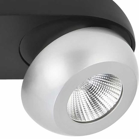 Highlight Spot Doblo 3 lichts  L 39 cm aluminium zwart Highlight Spot Doblo 3 lichts  L 39 cm aluminium zwart