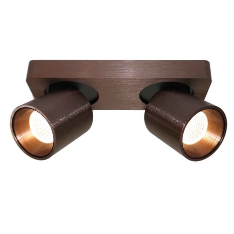 Artdelight Spot Laguna 2 lichts L 22 cm B 8,5 cm koper brons Artdelight Spot Laguna 2 lichts L 22 cm B 8,5 cm koper brons