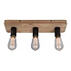 Freelight Plafondlamp Lenero 3 Lichts L 50 cm hout zwart Freelight Plafondlamp Lenero 3 Lichts L 50 cm hout zwart