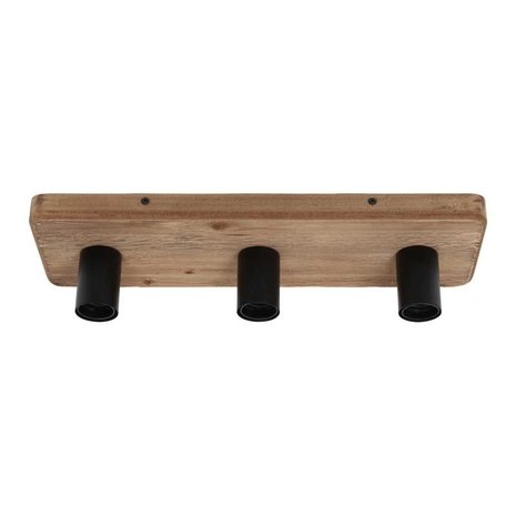 Freelight Plafondlamp Lenero 3 Lichts L 50 cm hout zwart Freelight Plafondlamp Lenero 3 Lichts L 50 cm hout zwart