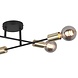 Highlight Plafondlamp Sticks 4 lichts Ø 60 cm goud zwart Highlight Plafondlamp Sticks 4 lichts Ø 60 cm goud zwart