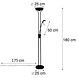 Highlight Vloerlamp New Luna H 180 cm 24 + 5 Watt brons Highlight Vloerlamp New Luna H 180 cm 24 + 5 Watt brons