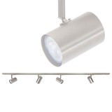 Highlight Railsysteem Trackline 150 cm + 4 cilinder spots mat chroom Highlight Railsysteem Trackline 150 cm + 4 cilinder spots mat chroom