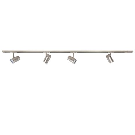 Highlight Railsysteem Trackline 150 cm + 4 cilinder spots mat chroom