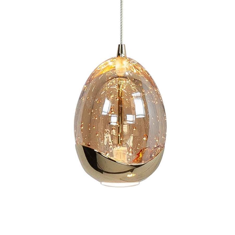 Highlight Hanglamp Golden Egg 5 lichts L 108 cm amber-zwart
