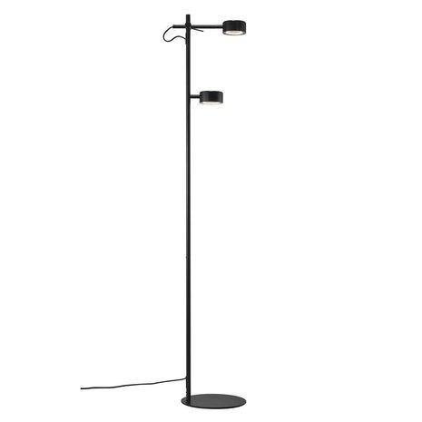 Nordlux Vloerlamp Clyde 2 lichts H 138 cm 3 step dim zwart Nordlux Vloerlamp Clyde 2 lichts H 138 cm 3 step dim zwart