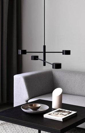 Nordlux Hanglamp Clyde 4 lichts 89 x 89 cm 3 step dim zwart Nordlux Hanglamp Clyde 4 lichts 89 x 89 cm 3 step dim zwart