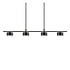 Hanglamp Clyde 4 lichts L 115 cm 3 step dim zwart Hanglamp Clyde 4 lichts L 115 cm 3 step dim zwart