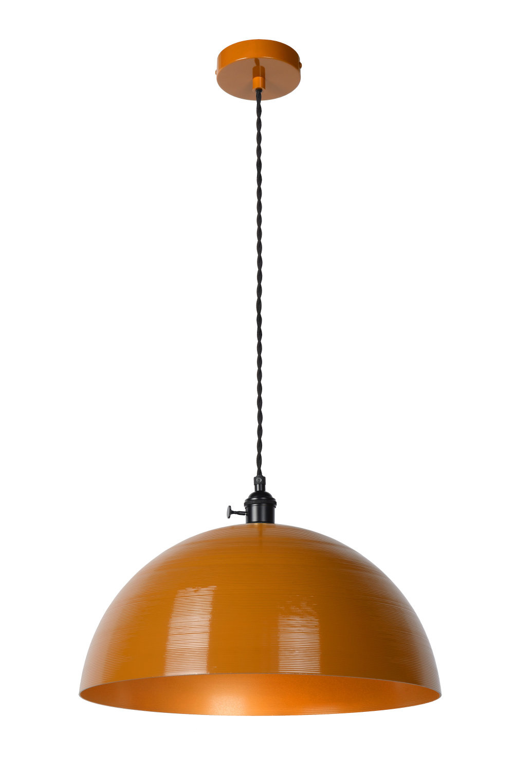 Lucide MARNE Hanglamp-Okerge.-Ø40-1xE27-60W-IP21-Staal Lucide MARNE Hanglamp-Okerge.-Ø40-1xE27-60W-IP21-Staal