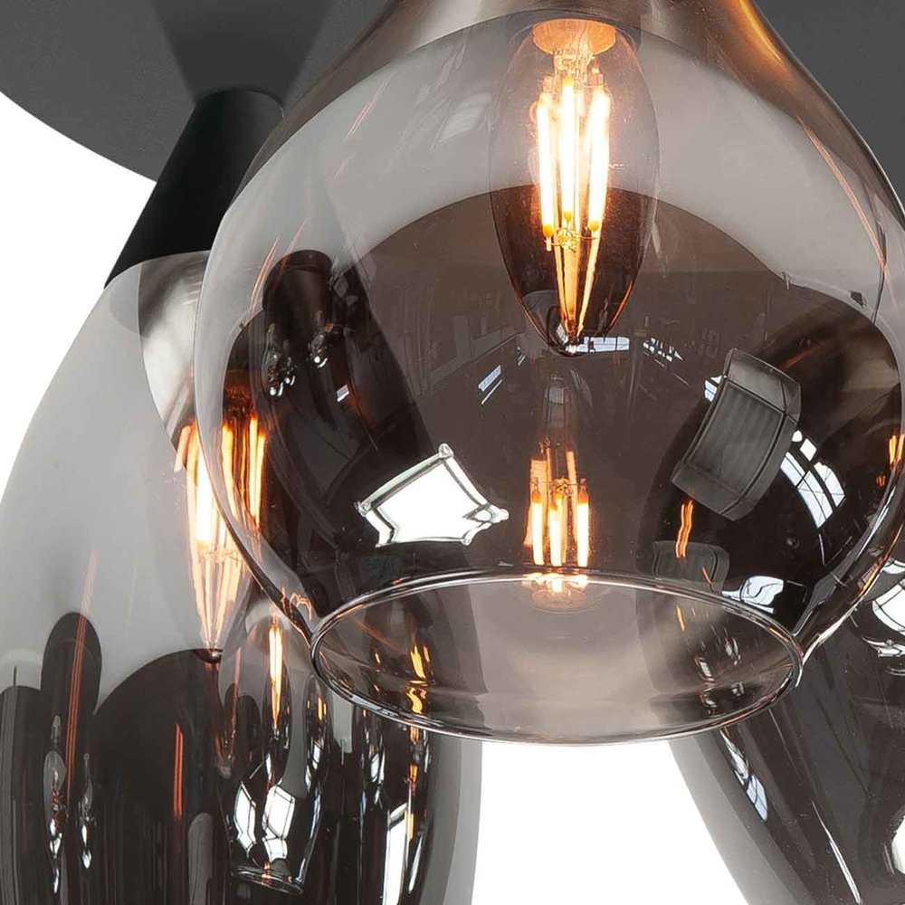 Highlight Plafondlamp Cambio 3 lichts Ø 32 cm zwart Highlight Plafondlamp Cambio 3 lichts Ø 32 cm zwart