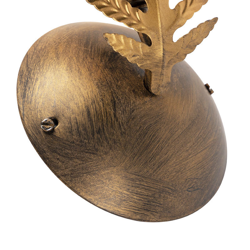 Ylumen Wandlamp Palm 1 blad H 32 cm goud bruin