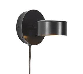 Nordlux Wandlamp Clyde Ø 10 cm 3 step dim zwart Nordlux Wandlamp Clyde Ø 10 cm 3 step dim zwart