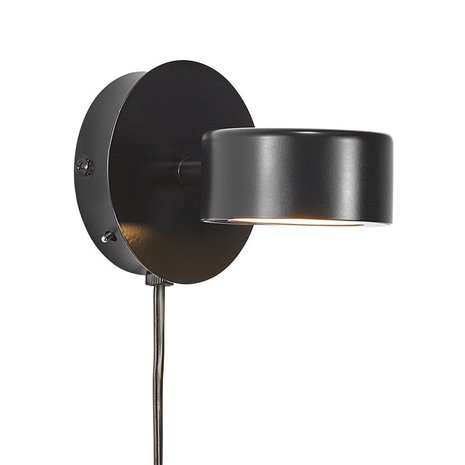 Nordlux Wandlamp Clyde Ø 10 cm 3 step dim zwart Nordlux Wandlamp Clyde Ø 10 cm 3 step dim zwart