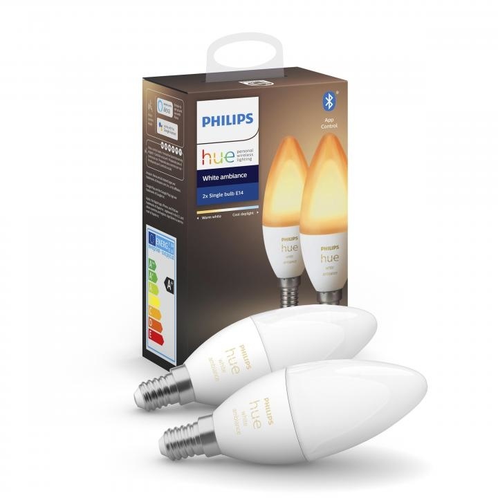 Philips HUE Lichtbron E14 White Ambiance 2 pack Philips HUE Lichtbron E14 White Ambiance 2 pack