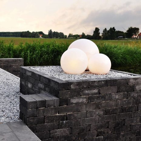 Ylumen Buitenlamp Globe Ø 30 cm wit Ylumen Buitenlamp Globe Ø 30 cm wit