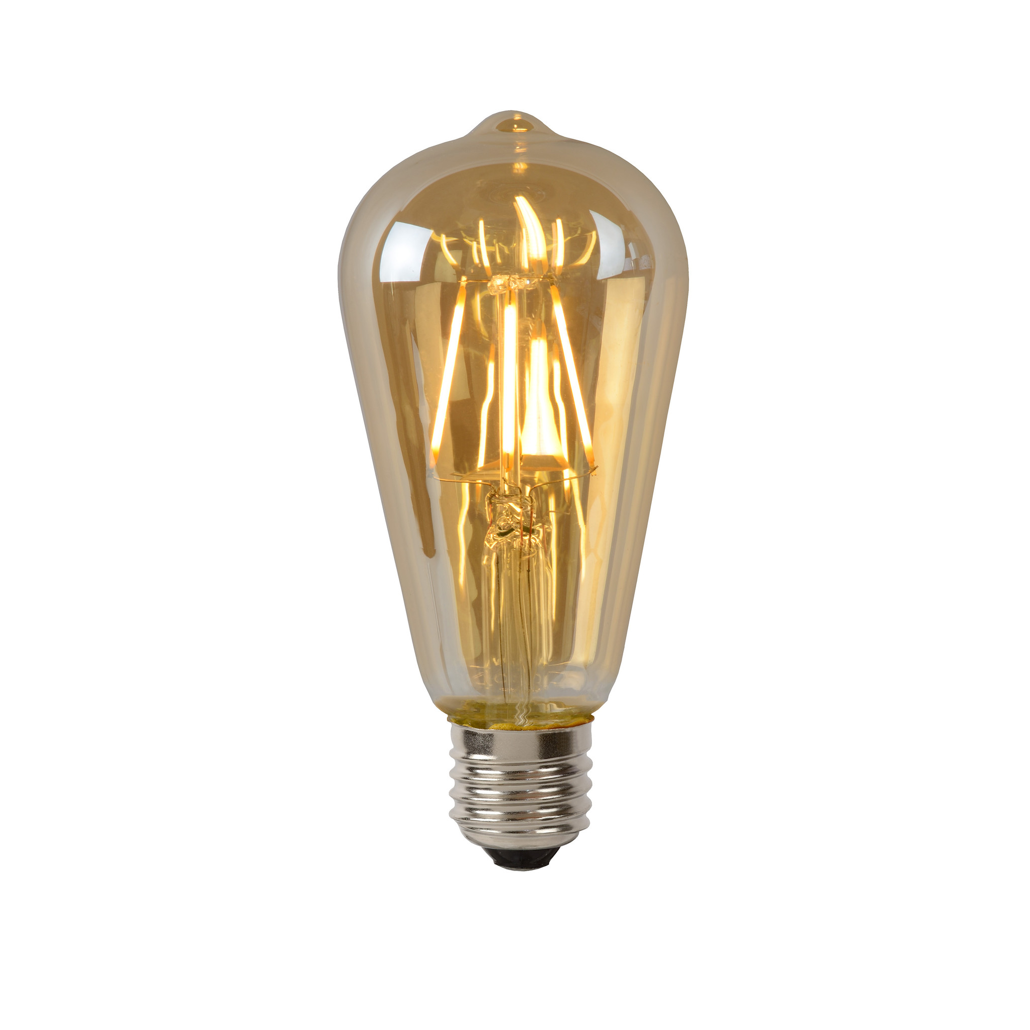 Lucide ST64 Fil. lamp-Amber-LED Dimb.-1xE27-5W-2700K