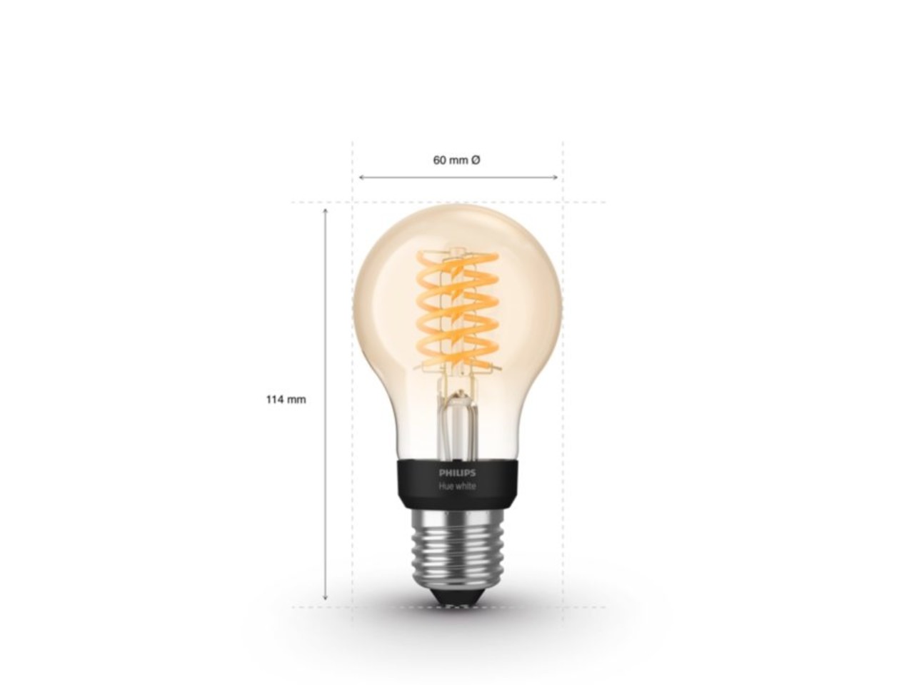 Philips HUE Lichtbron E27 Filament A60 White Philips HUE Lichtbron E27 Filament A60 White