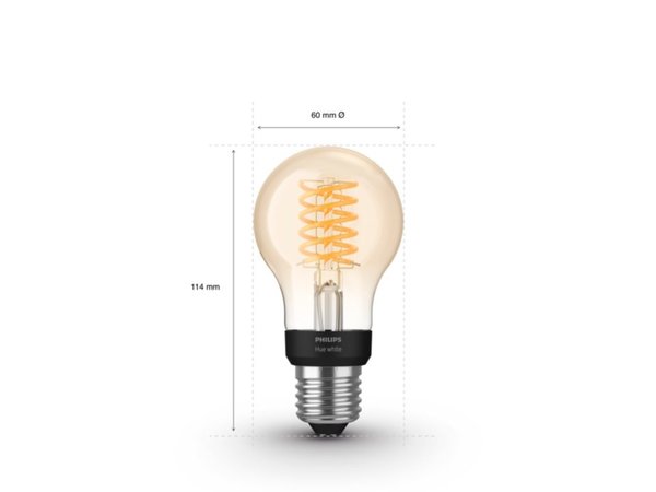 Philips HUE Lichtbron E27 Filament A60 White Philips HUE Lichtbron E27 Filament A60 White