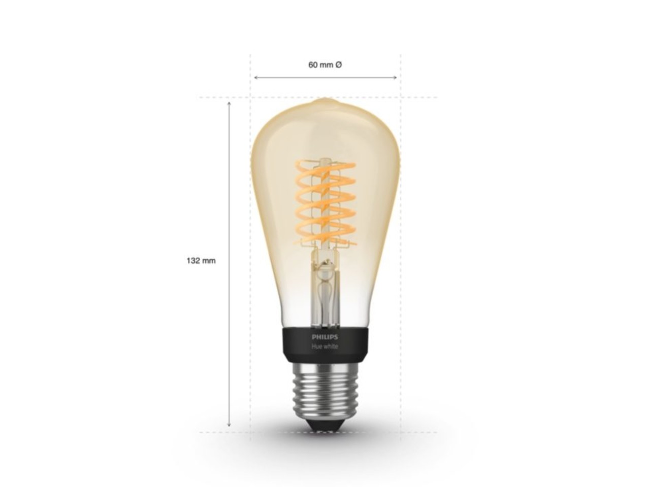 Philips HUE Lichtbron E27 Filament ST64 White Philips HUE Lichtbron E27 Filament ST64 White
